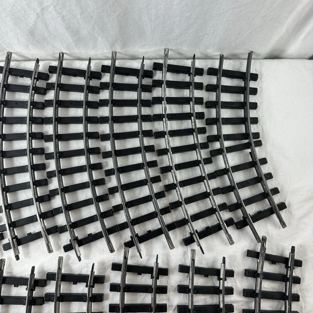 Bachmann Train Track G Gauge Straight & Curved Black Lot Of 23 Used Vintage - Picture 5 of 13